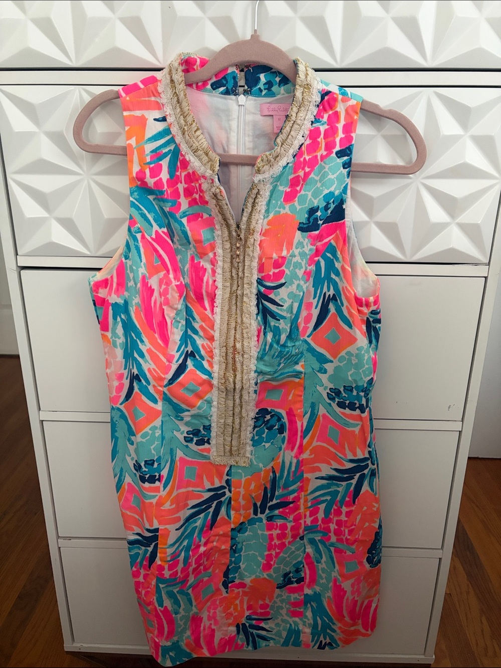 Lilly Pulitzer Neon Floral Shift Dress - Pink, Teal, Coral